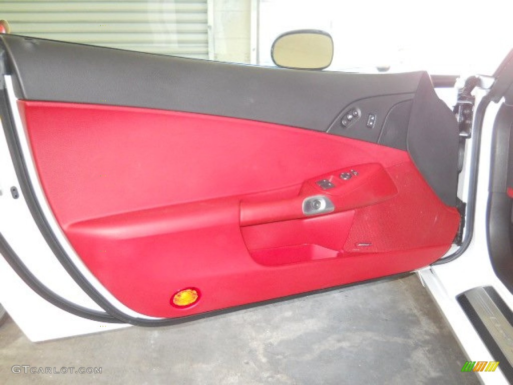2007 Chevrolet Corvette Z06 Ron Fellows Edition Red/Ebony Door Panel Photo #57193333