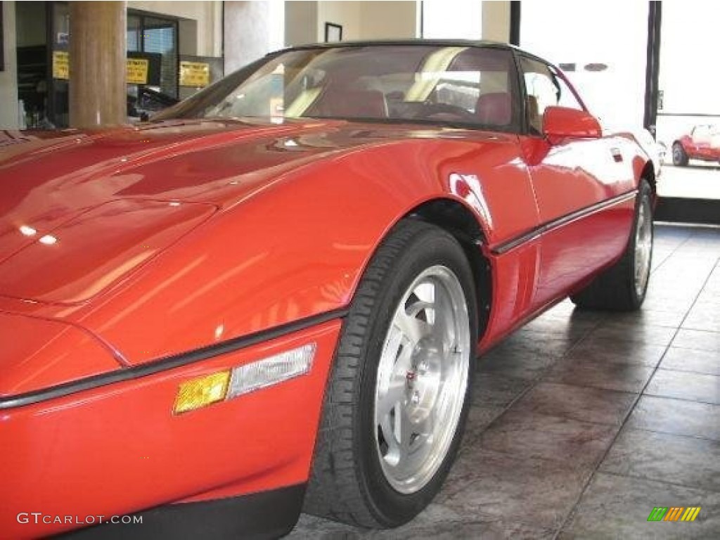 1990 Corvette ZR1 - Bright Red / Red photo #2