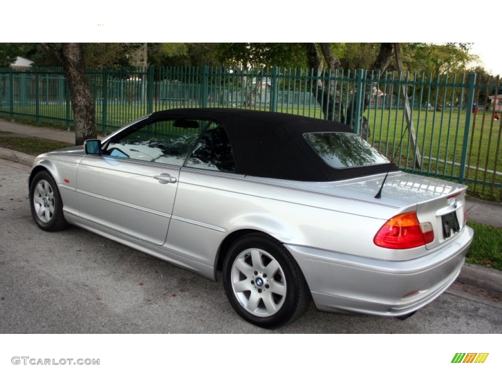2001 3 Series 325i Convertible - Titanium Silver Metallic / Black photo #5