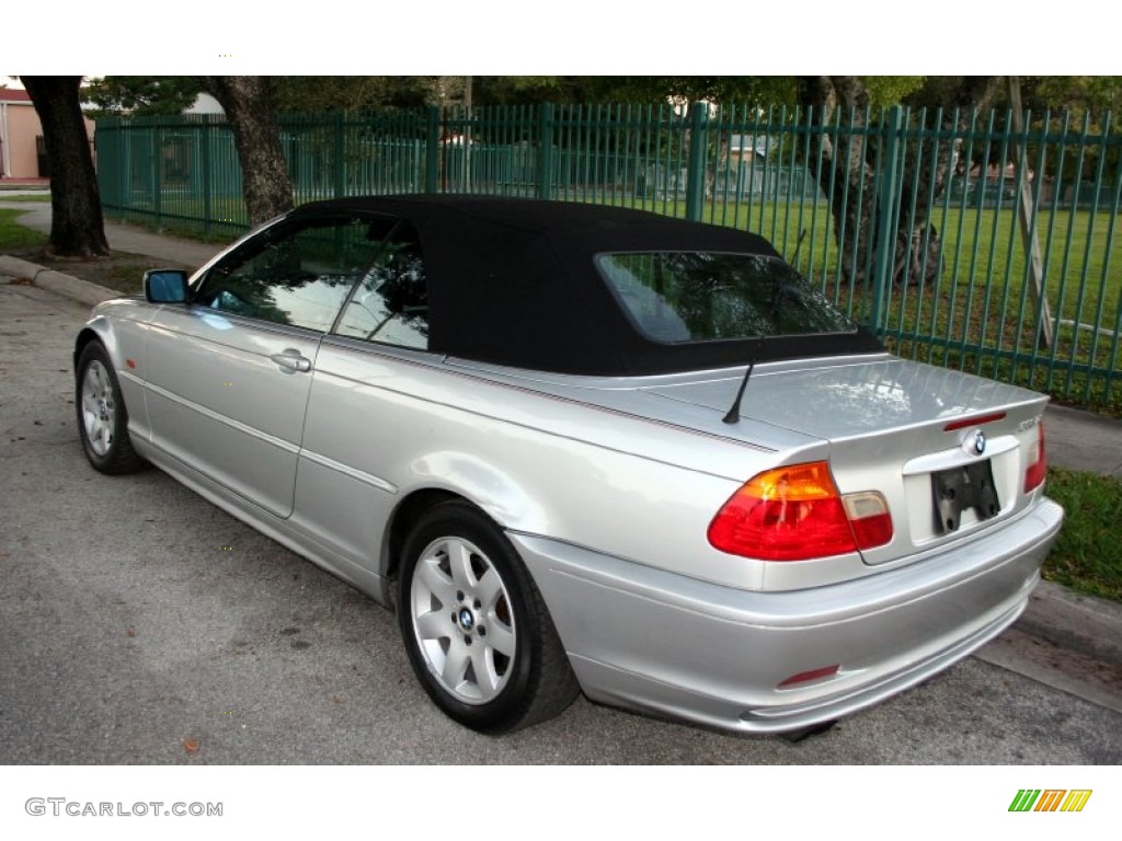 2001 3 Series 325i Convertible - Titanium Silver Metallic / Black photo #6