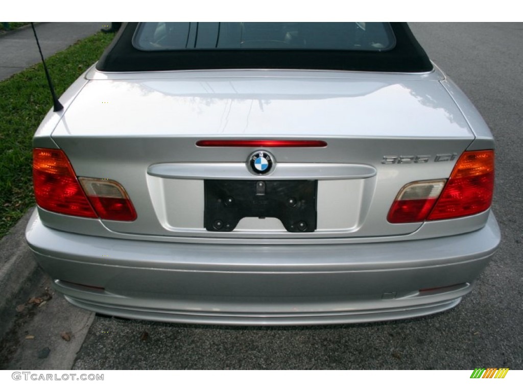 2001 3 Series 325i Convertible - Titanium Silver Metallic / Black photo #18