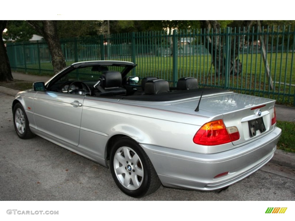2001 3 Series 325i Convertible - Titanium Silver Metallic / Black photo #23