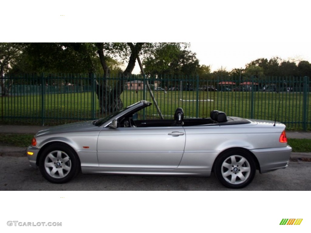 2001 3 Series 325i Convertible - Titanium Silver Metallic / Black photo #25