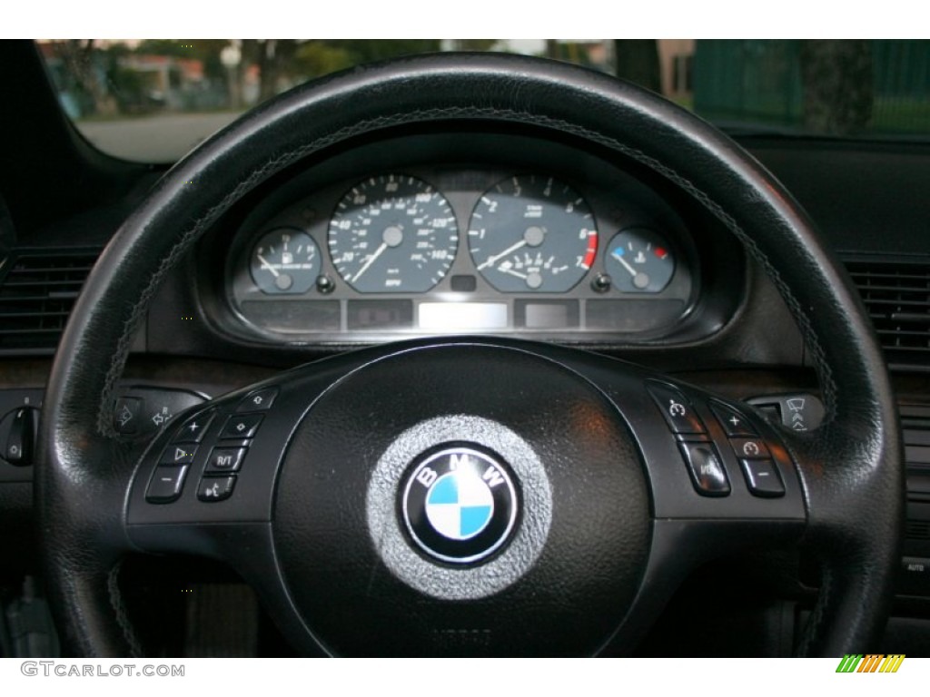 2001 3 Series 325i Convertible - Titanium Silver Metallic / Black photo #53