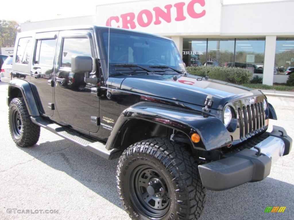 2008 Wrangler Unlimited Sahara 4x4 - Black / Dark Slate Gray/Med Slate Gray photo #1