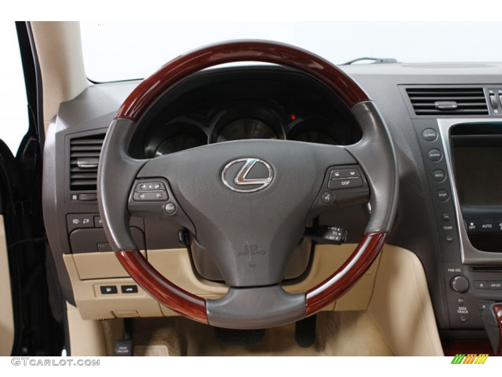 2008 Lexus GS 350 AWD Cashmere Steering Wheel Photo #57196360