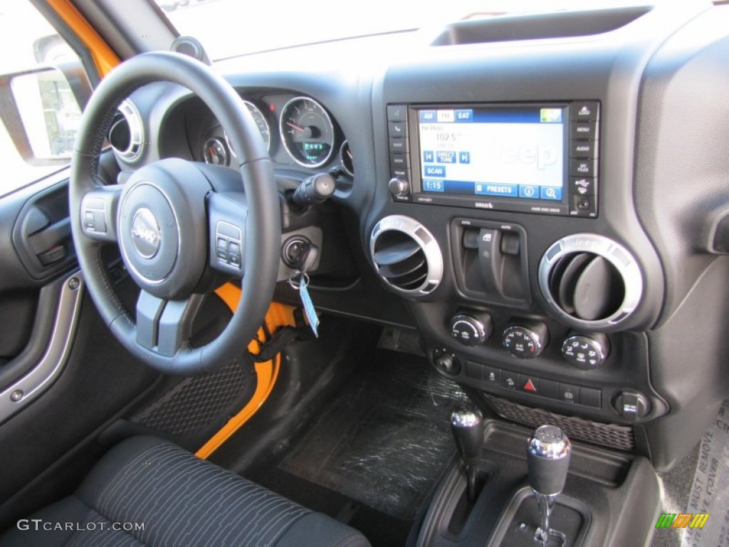 2012 Jeep Wrangler Sahara 4x4 Black Dashboard Photo #57197669