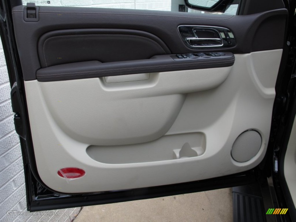 2011 Cadillac Escalade ESV Platinum AWD Cocoa/Light Linen Tehama Leather Door Panel Photo #57197729
