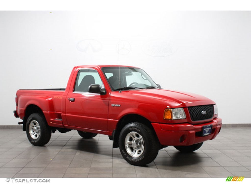 Bright Red 2003 Ford Ranger Edge Regular Cab Exterior Photo #57197996