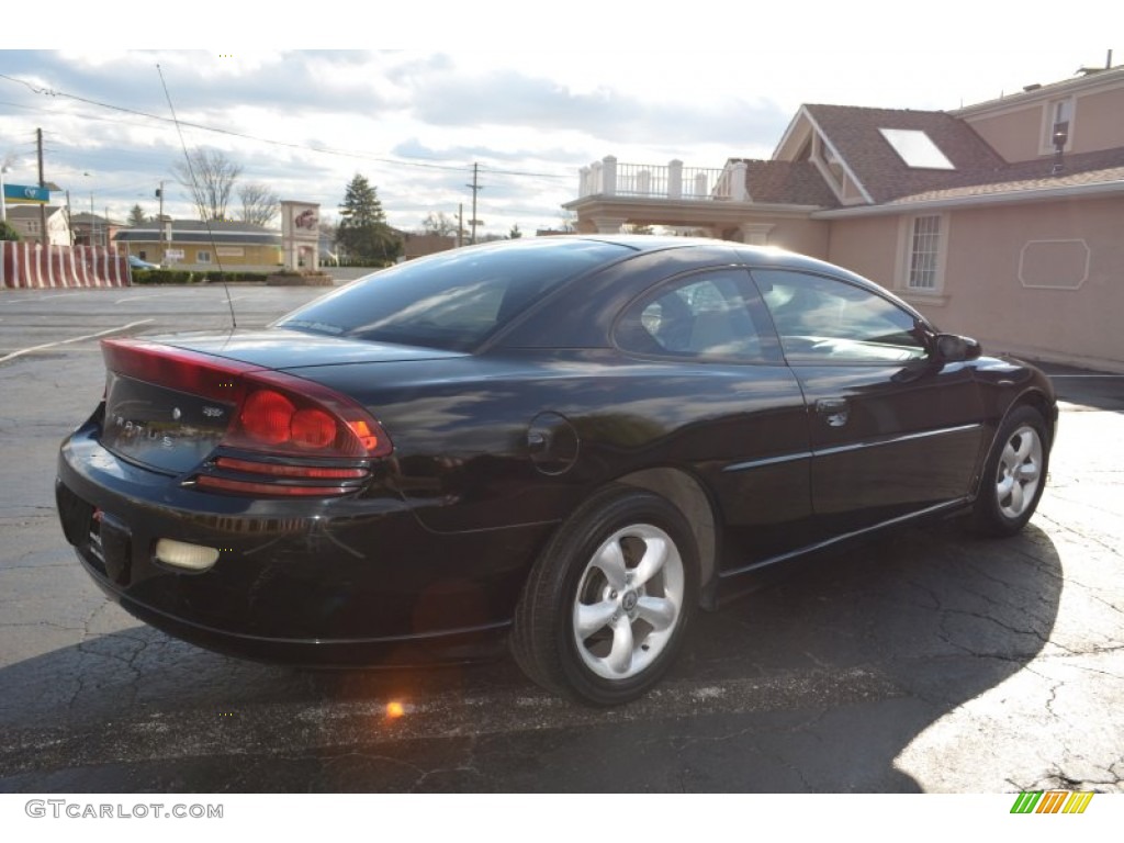 2002 Stratus SE Coupe - Black / Black/Beige photo #5