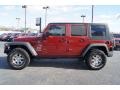 2008 Red Rock Crystal Pearl Jeep Wrangler Unlimited X 4x4  photo #5