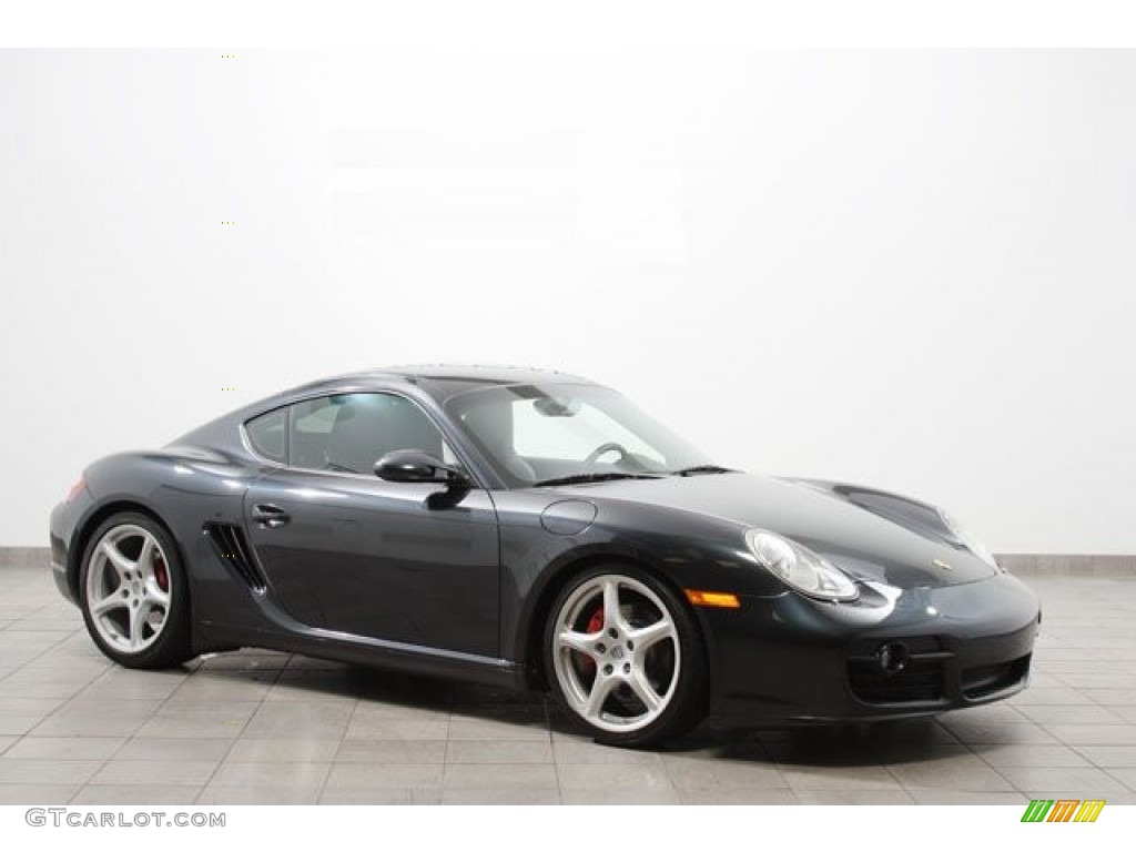 2007 Cayman S - Atlas Grey Metallic / Black photo #1