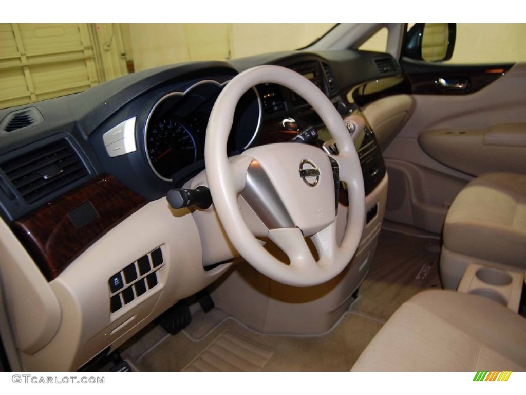 2011 Nissan Quest 3.5 S Beige Steering Wheel Photo #57202567