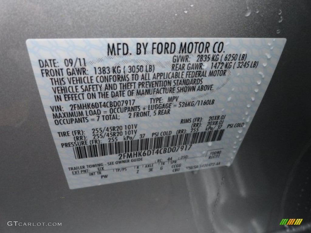 2012 Flex Color Code UX for Ingot Silver Metallic Photo #57203924