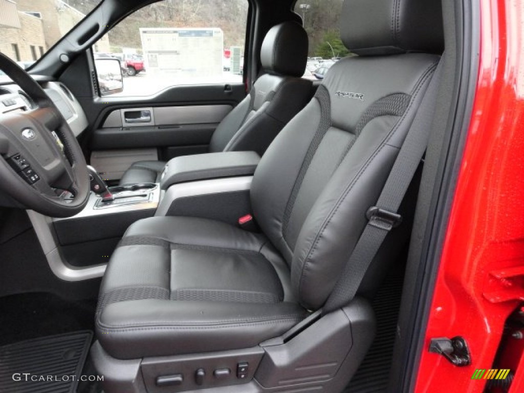 Raptor Black Leather/Cloth Interior 2012 Ford F150 SVT Raptor SuperCrew 4x4 Photo #57204139