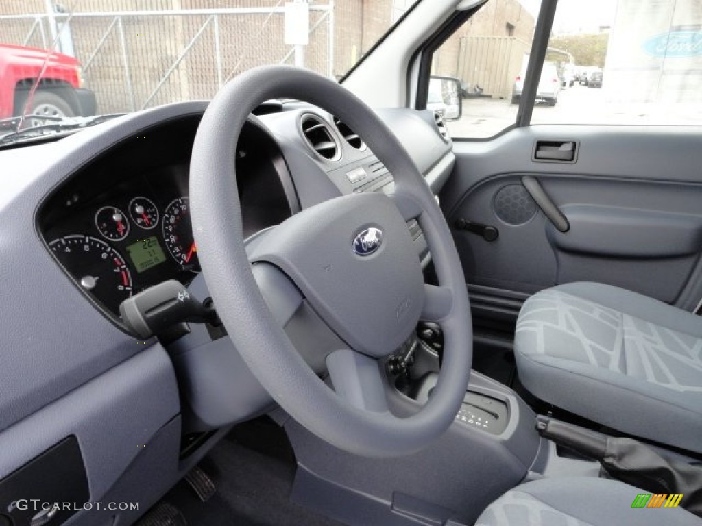 2012 Ford Transit Connect XL Van Dark Grey Steering Wheel Photo #57204715
