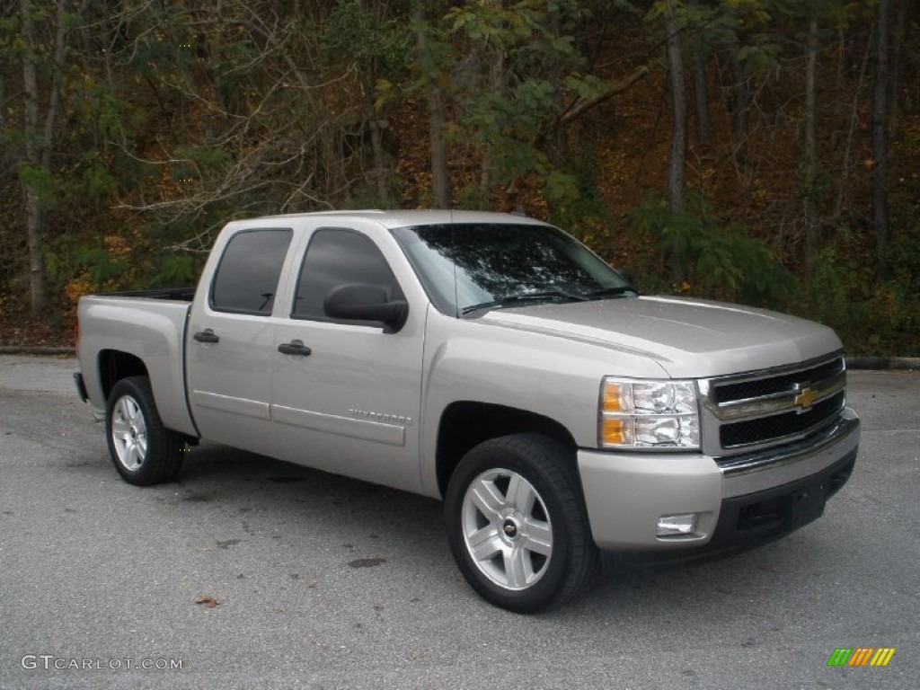 2008 Silverado 1500 LT Crew Cab - Silver Birch Metallic / Ebony photo #1