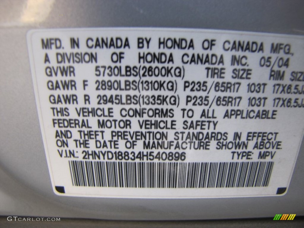 2004 MDX  - Starlight Silver Metallic / Ebony photo #17