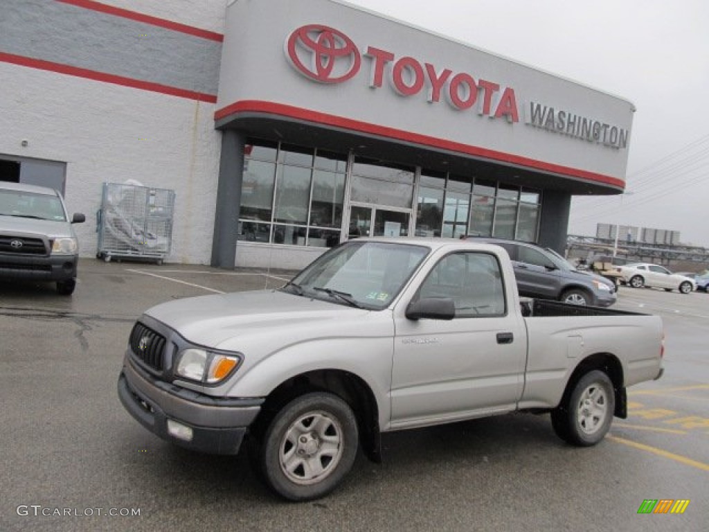 2002 Tacoma Regular Cab - Lunar Mist Metallic / Charcoal photo #1