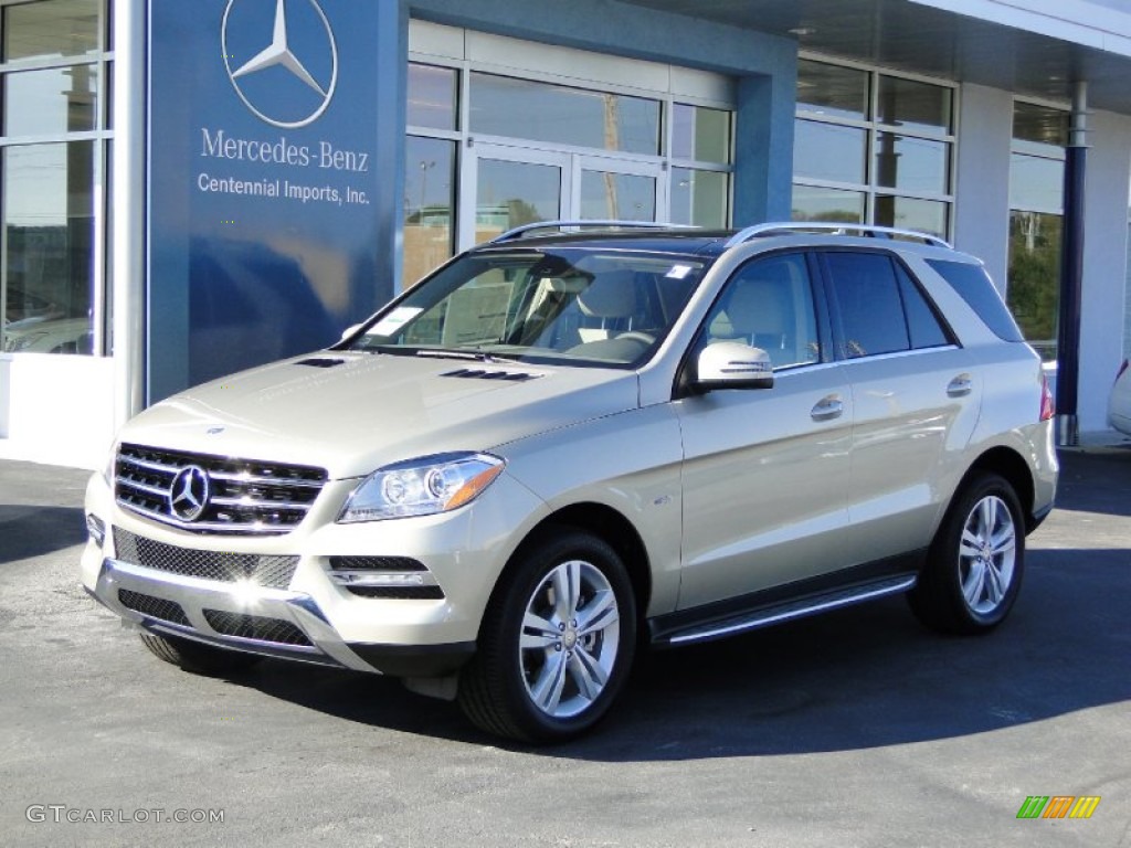 2012 ML 350 4Matic - Pearl Beige Metallic / Almond Beige photo #1