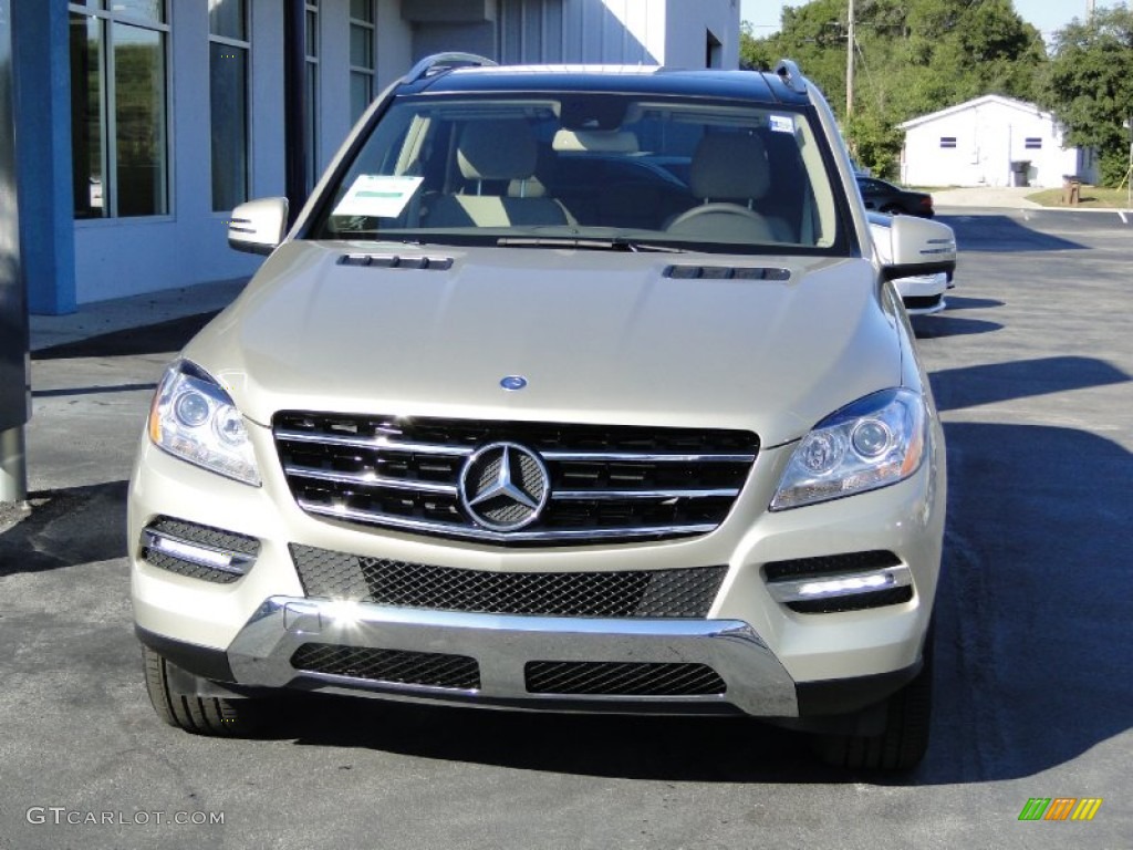 2012 ML 350 4Matic - Pearl Beige Metallic / Almond Beige photo #4