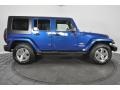 Deep Water Blue Pearl 2009 Jeep Wrangler Unlimited Sahara 4x4 Exterior