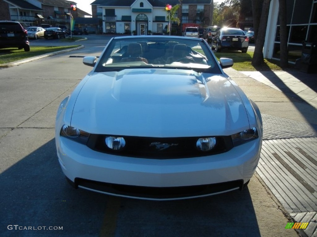 2011 Mustang GT Premium Convertible - Performance White / Saddle photo #2