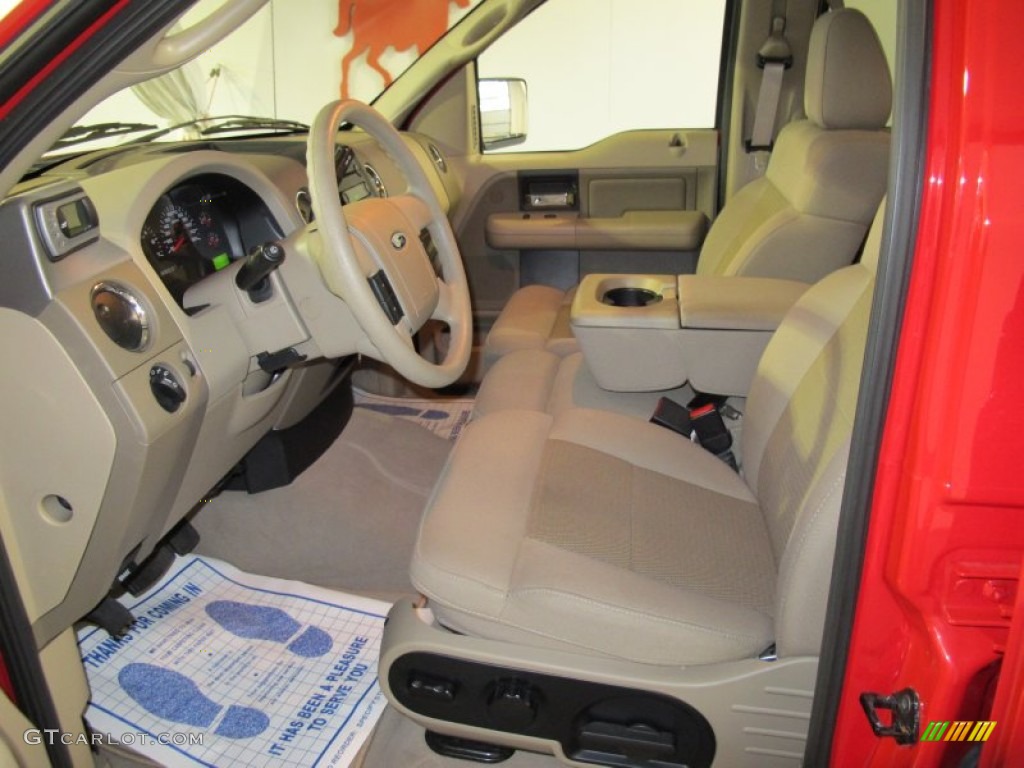 2004 F150 XLT SuperCrew - Bright Red / Tan photo #13
