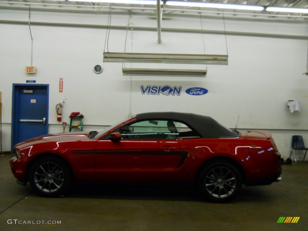 2011 Mustang V6 Premium Convertible - Red Candy Metallic / Stone photo #17