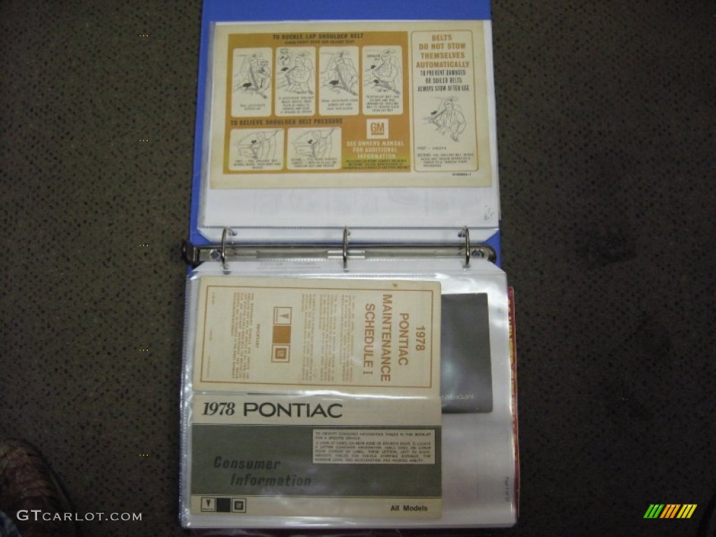 1978 Pontiac Firebird Trans Am Coupe Books/Manuals Photo #57214684