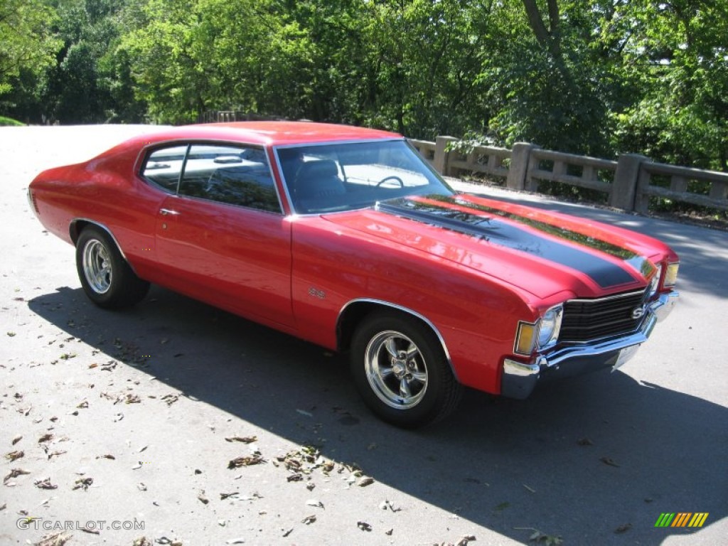 PPG Hot Rod Red 1972 Chevrolet Chevelle SS Clone Exterior Photo #57214780