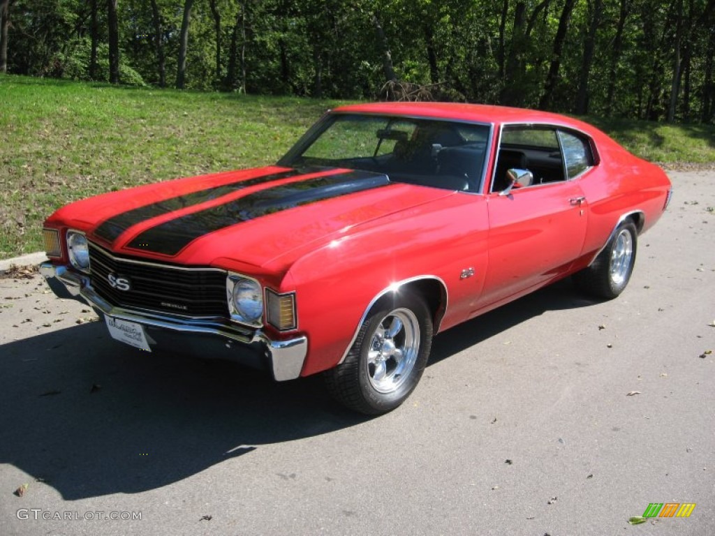 PPG Hot Rod Red 1972 Chevrolet Chevelle SS Clone Exterior Photo #57214783