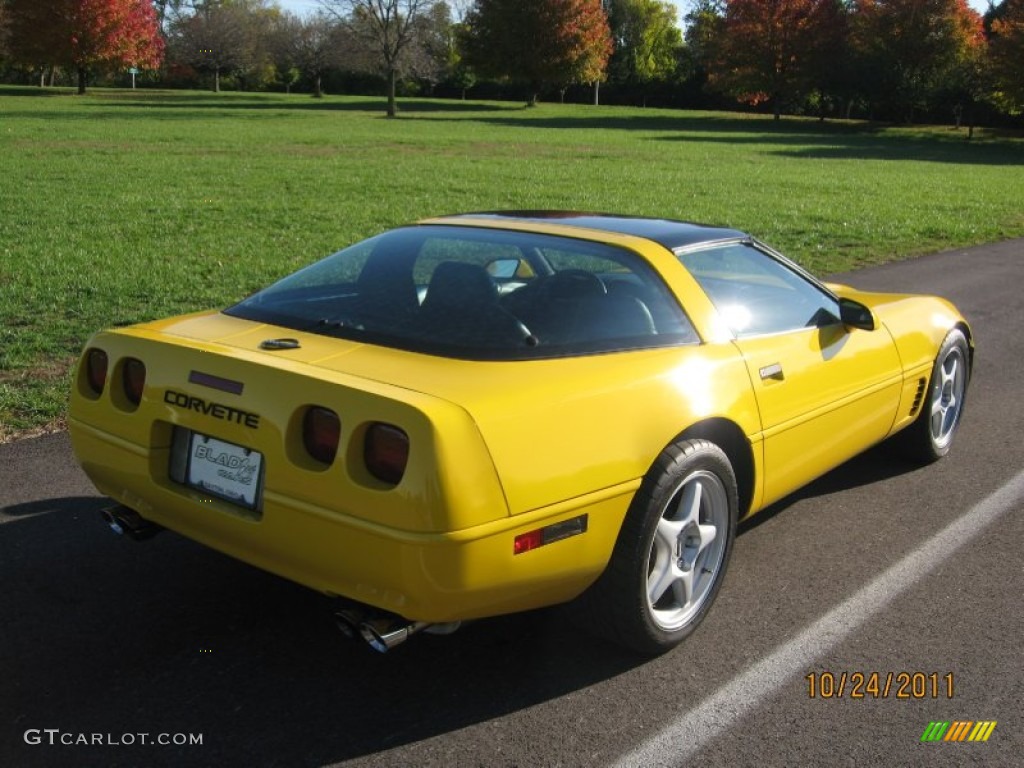 1996 Corvette Coupe - Competition Yellow / Black photo #11