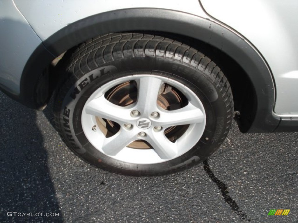 2007 SX4 Sport AWD - Silky Silver Metallic / Black photo #9