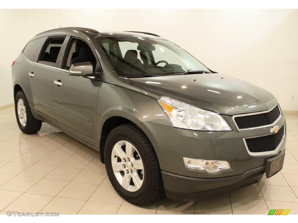 2011 Traverse LT AWD - Steel Green Metallic / Ebony/Ebony photo #1