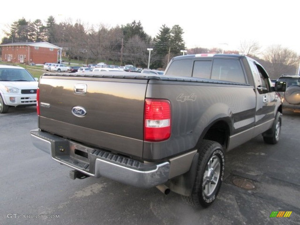 2005 F150 XLT Regular Cab 4x4 - Dark Stone Metallic / Tan photo #6