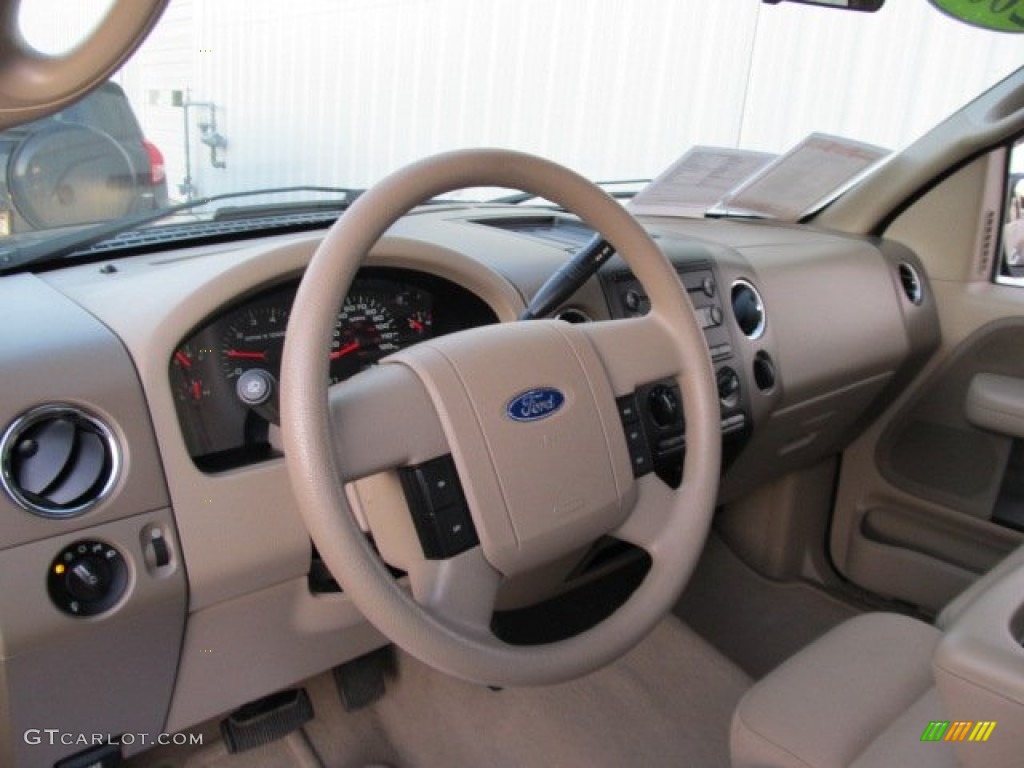 2005 F150 XLT Regular Cab 4x4 - Dark Stone Metallic / Tan photo #16