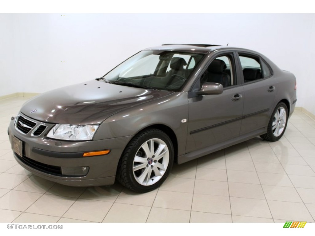 2007 9-3 2.0T Sport Sedan - Smoke Beige Metallic / Black/Gray photo #3