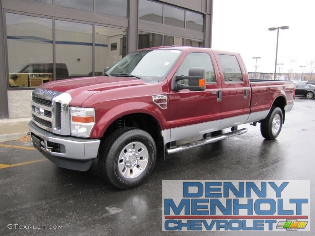 2008 F350 Super Duty XLT Crew Cab 4x4 - Dark Toreador Red / Medium Stone photo #1