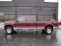 2008 Dark Toreador Red Ford F350 Super Duty XLT Crew Cab 4x4  photo #2