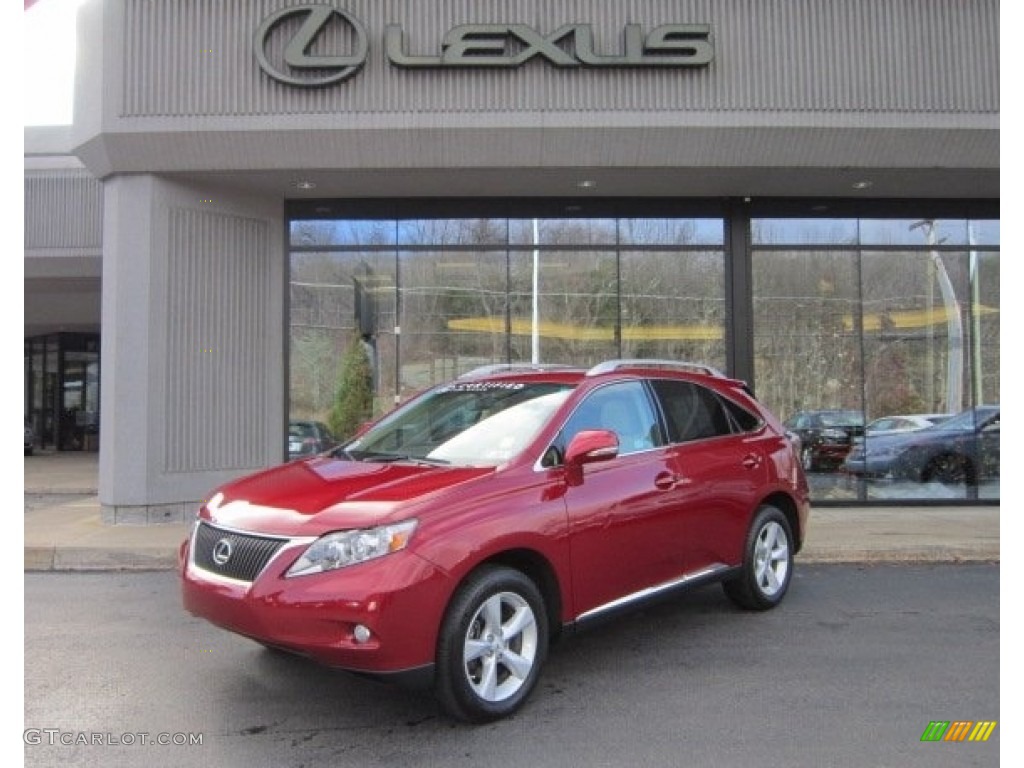 2010 RX 350 AWD - Matador Red Mica / Parchment/Brown Walnut photo #1