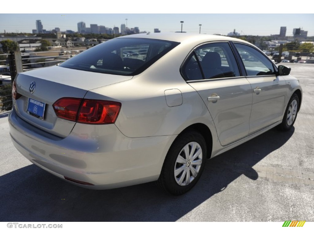 2011 Jetta S Sedan - White Gold Metallic / Latte Macchiato photo #7