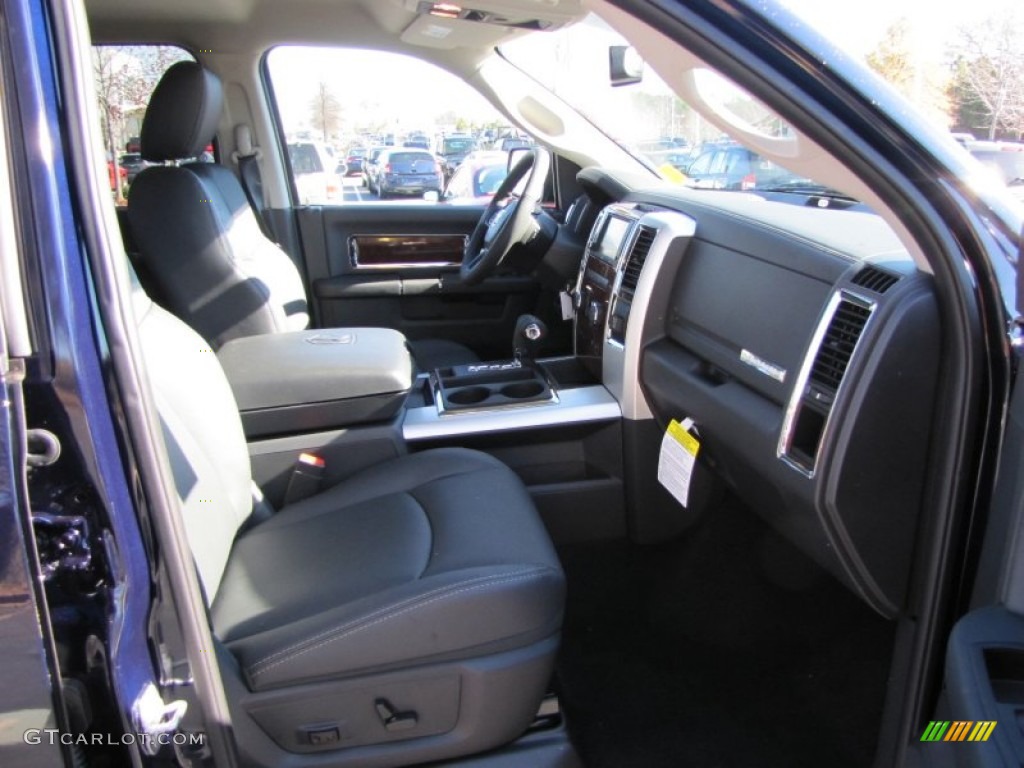 2012 Ram 1500 Laramie Crew Cab - True Blue Pearl / Dark Slate Gray photo #9