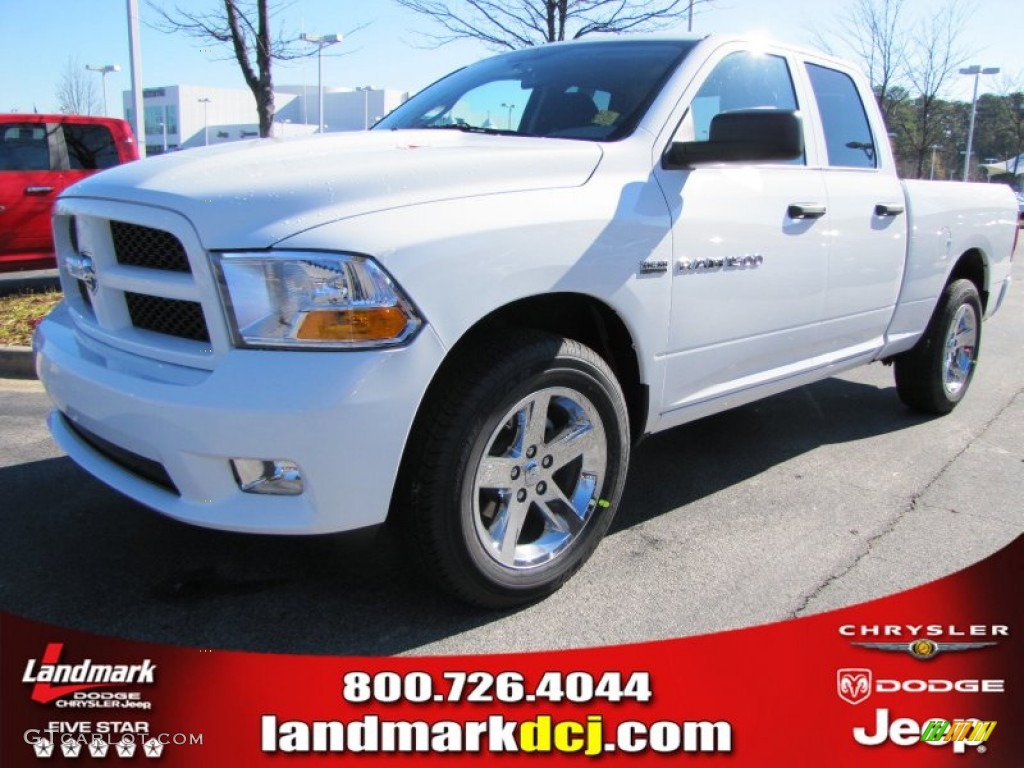 2012 Ram 1500 Express Quad Cab - Bright White / Dark Slate Gray/Medium Graystone photo #1