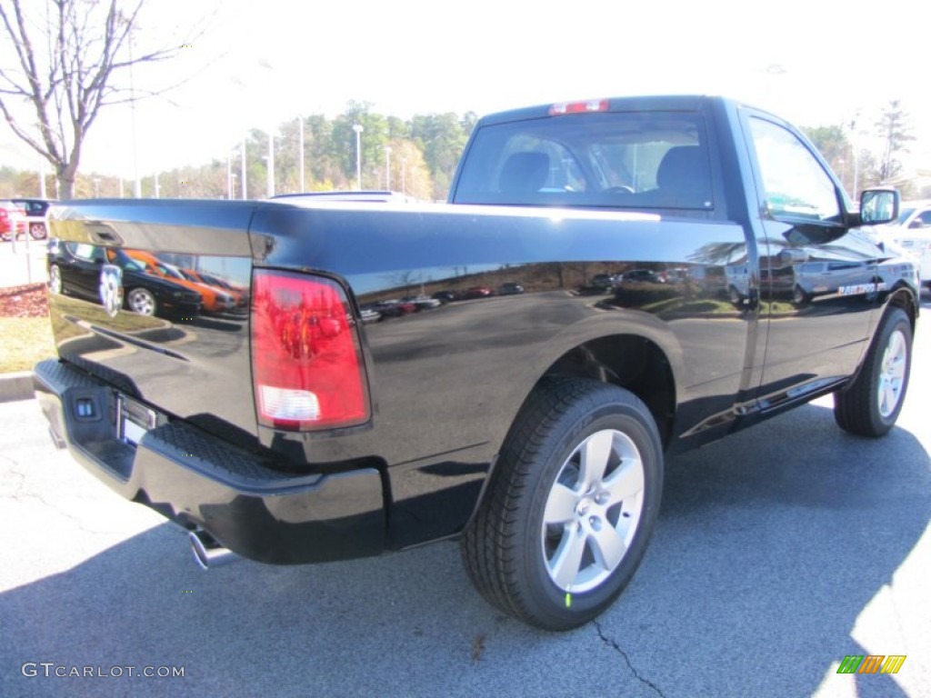 2012 Ram 1500 Express Regular Cab - Black / Dark Slate Gray/Medium Graystone photo #3