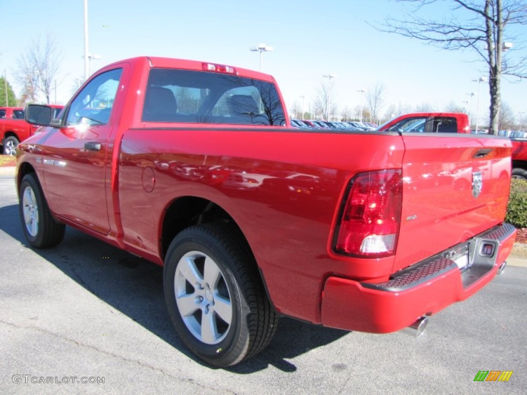 2012 Ram 1500 Express Regular Cab - Flame Red / Dark Slate Gray/Medium Graystone photo #2