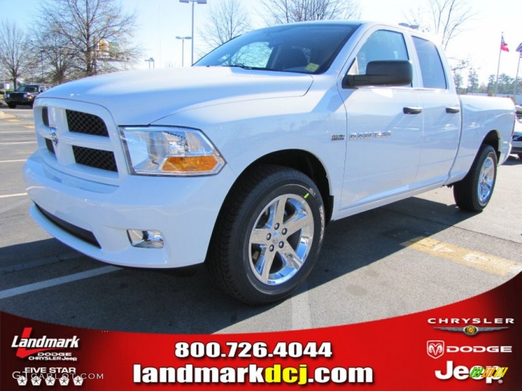 2012 Ram 1500 Express Quad Cab - Bright White / Dark Slate Gray/Medium Graystone photo #1