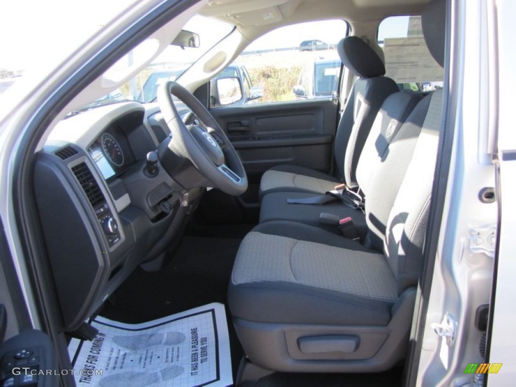 2012 Ram 1500 Express Quad Cab - Bright Silver Metallic / Dark Slate Gray/Medium Graystone photo #7