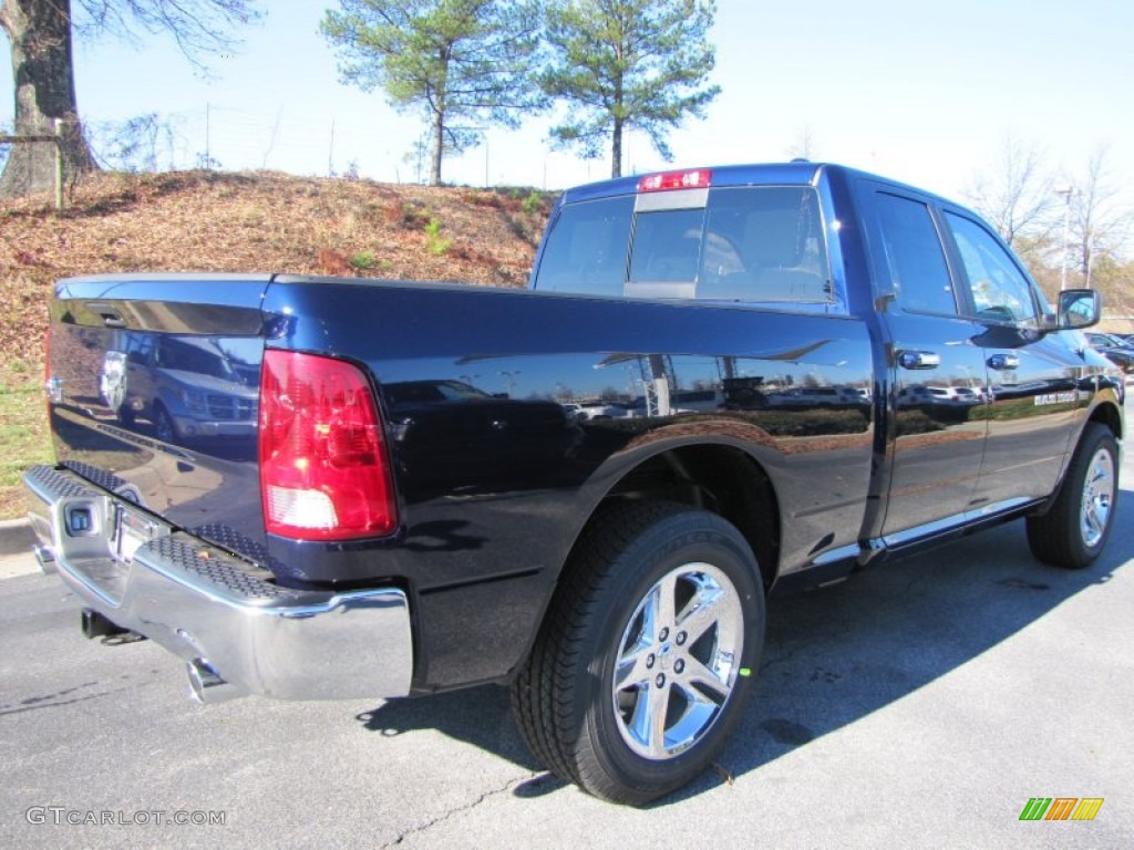 2012 Ram 1500 Big Horn Quad Cab - True Blue Pearl / Dark Slate Gray/Medium Graystone photo #3