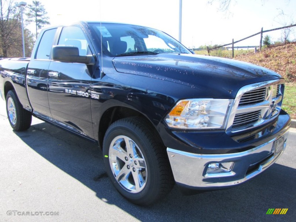 2012 Ram 1500 Big Horn Quad Cab - True Blue Pearl / Dark Slate Gray/Medium Graystone photo #4